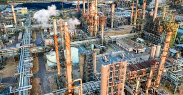 refinery from a birds eye view